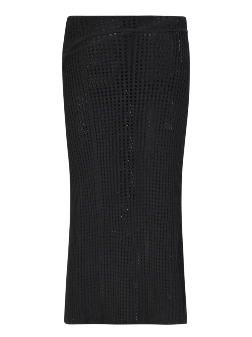 Andreâdamo Cut-Out Black Skirt