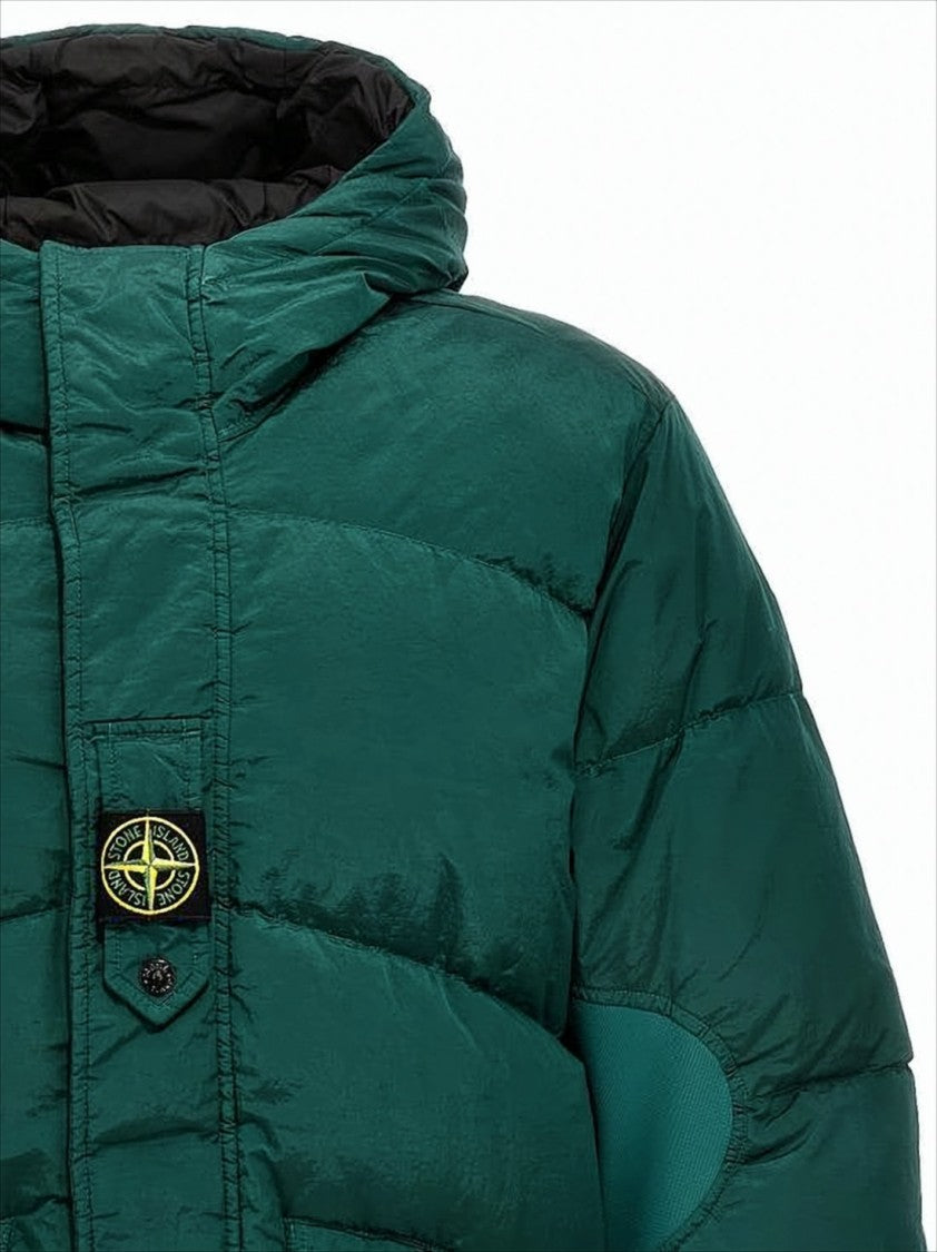 Stone Island Reversible Quilted Puffer Jacket With Hood