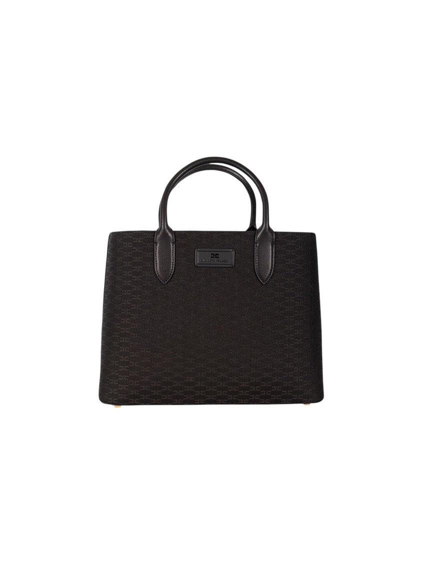 Elisabetta Franchi Rectangular Textured Detachable Strap Shoulder Bag