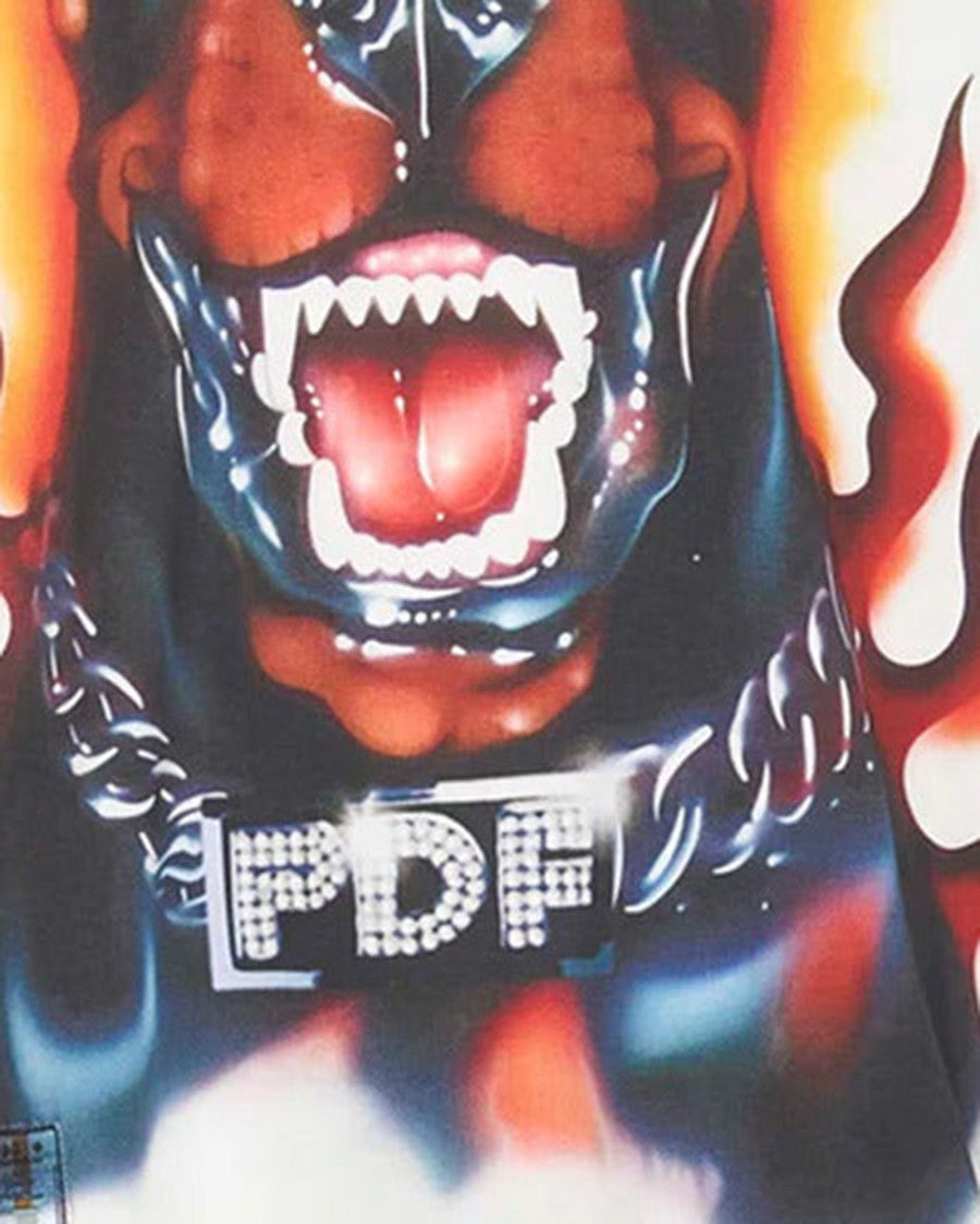 Pdf Oversized Cotton T-Shirt With Fierce Graphic Print