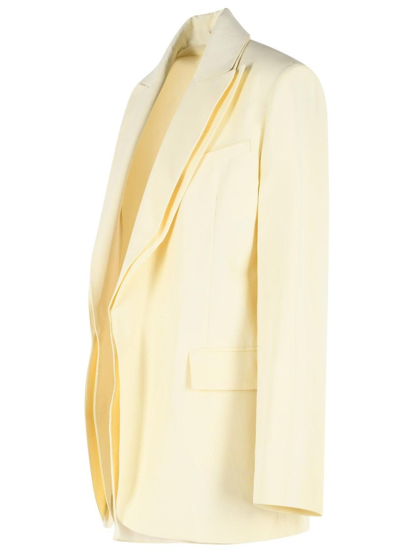 Sportmax 'Tenuta' Blazer In Light Yellow Viscose Blend