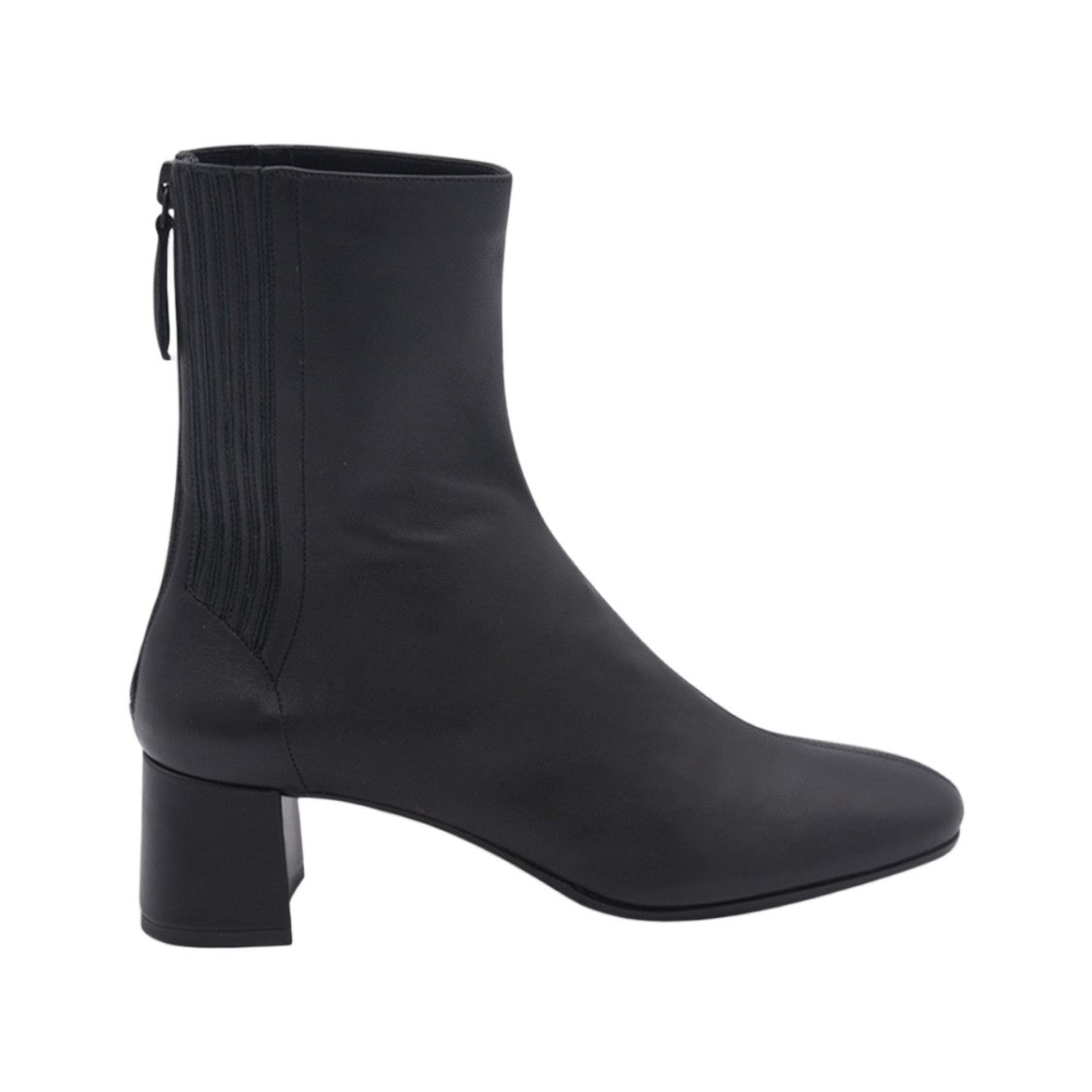 Aquazzura Mid-Height Block Heel Boots With Ribbed Elastic Panel