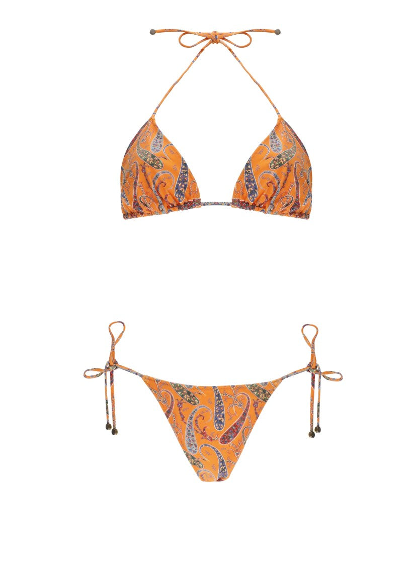 Etro Orange Paisley Bikini