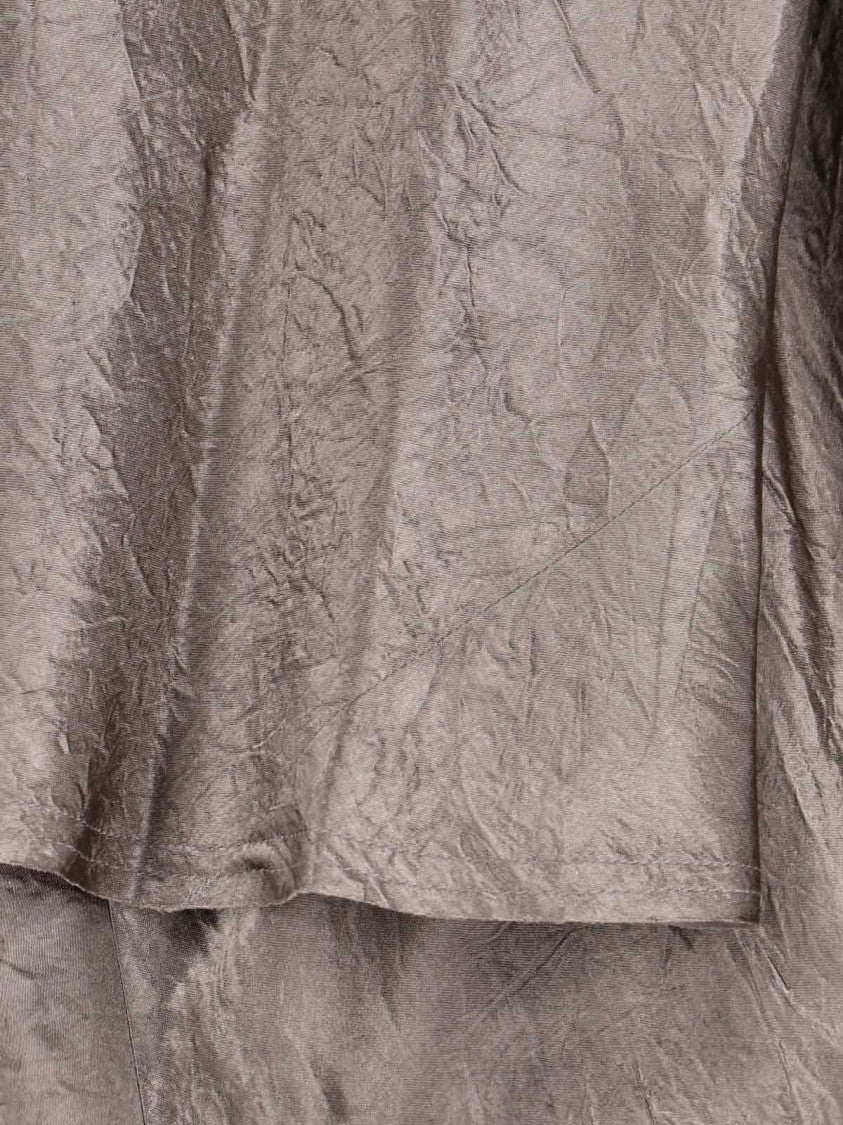 Maison Margiela Pleated Satin Midi Skirt With Distinctive Stitching