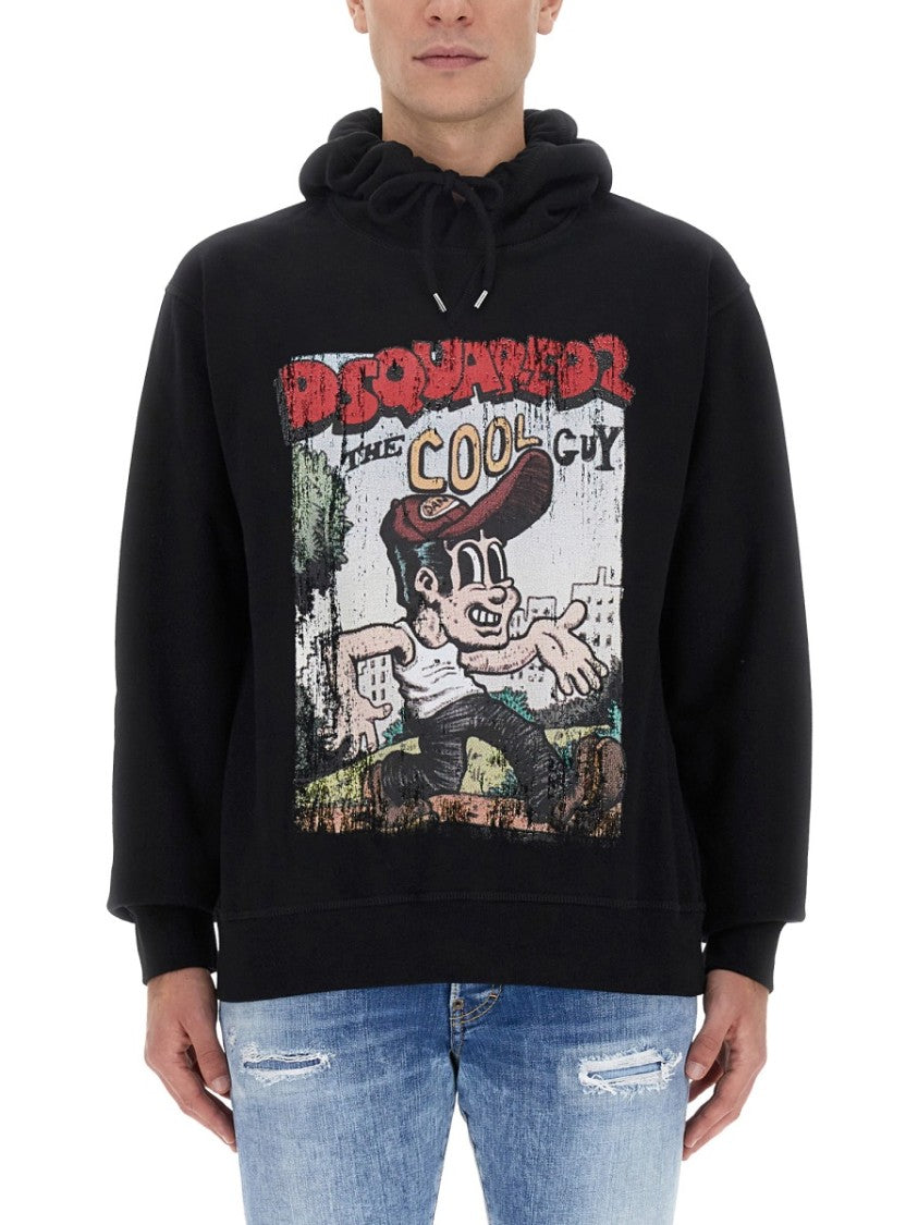 Dsquared2 Relaxed Fit Black Sweatshirt