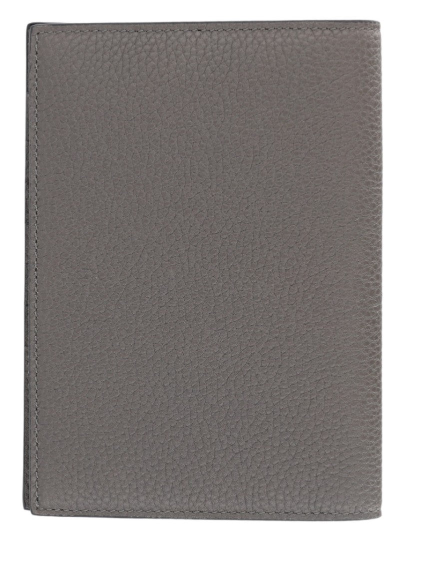 Tom Ford Grey Compact Calf Leather Passport Holder