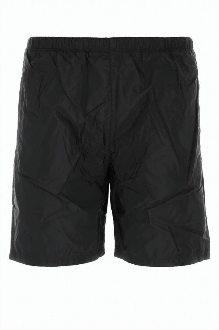 Prada Black Swim Shorts With Elastic Waistband