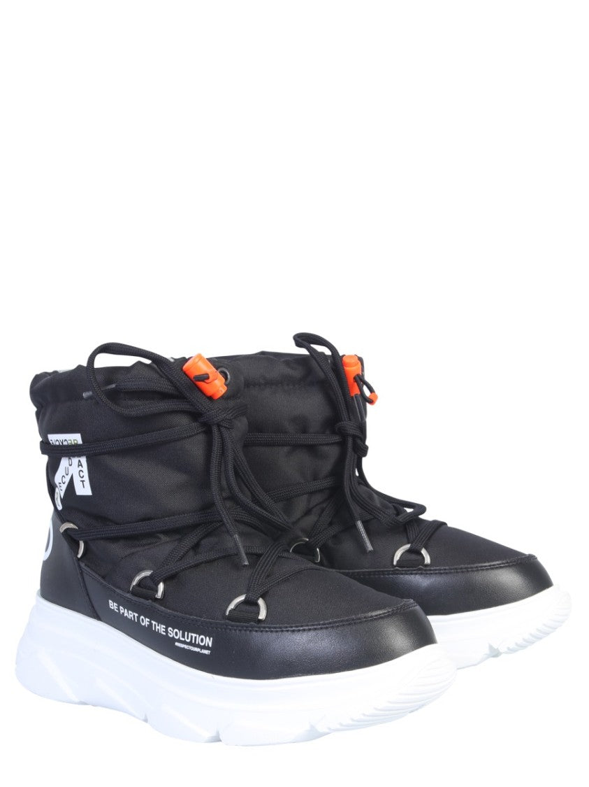Forward High-Top Black Nylon Boots