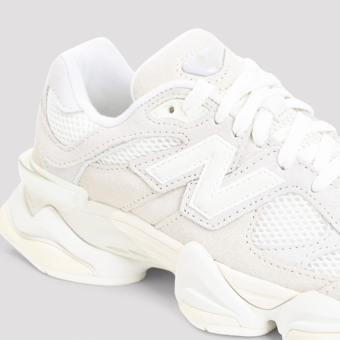 New Balance 9060 Beige Suede Leather Sneakers