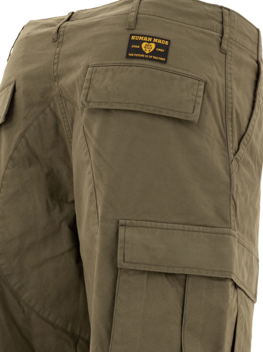 Human Made Mid-Rise Cargo Trousers With Adjustable Drawstring