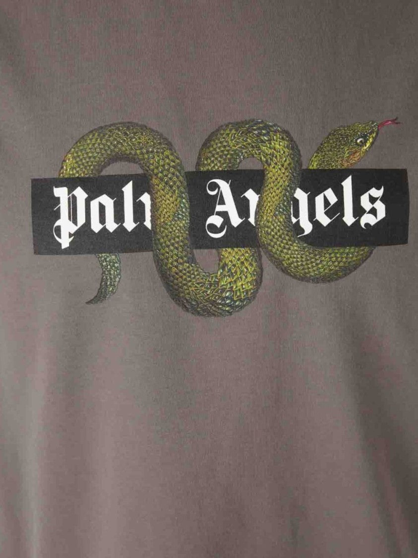Palm Angels Boxy-Fit Graphic T-Shirt With Bold Snake Design