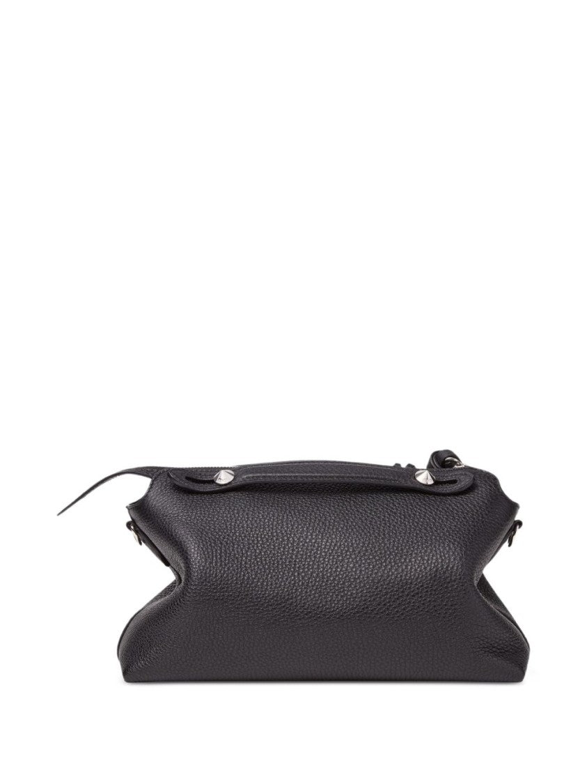 Fendi Black Pebbled Leather Detachable Strap Shoulder Bag