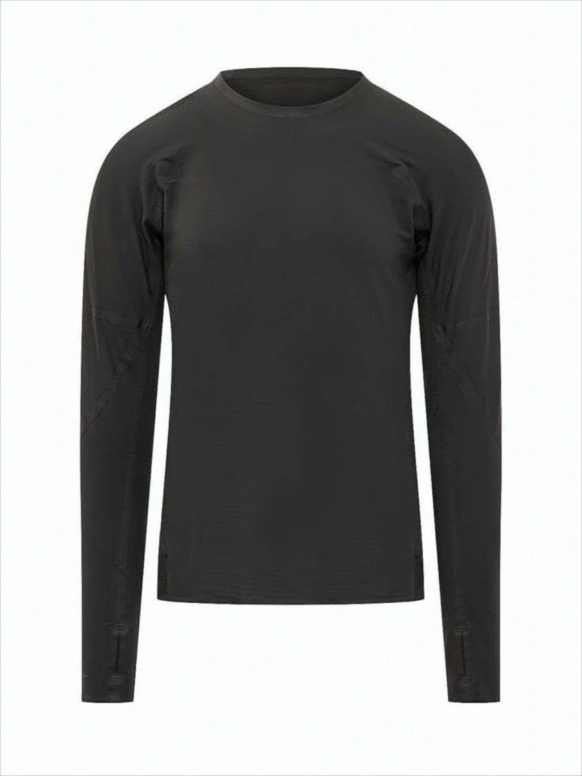 Y-3 Fitted Black Long-Sleeve T-Shirt With Crew Neckline