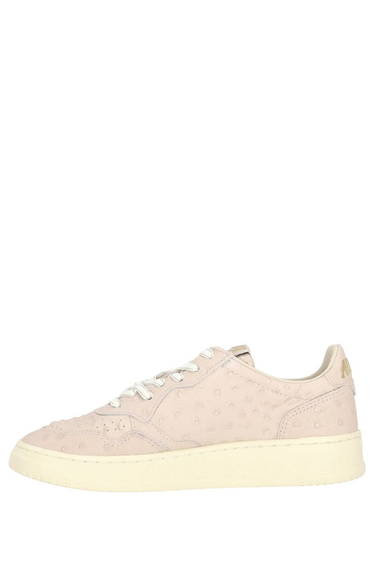 Autry Medalist Women’S Ostrich-Effect Leather Sneakers
