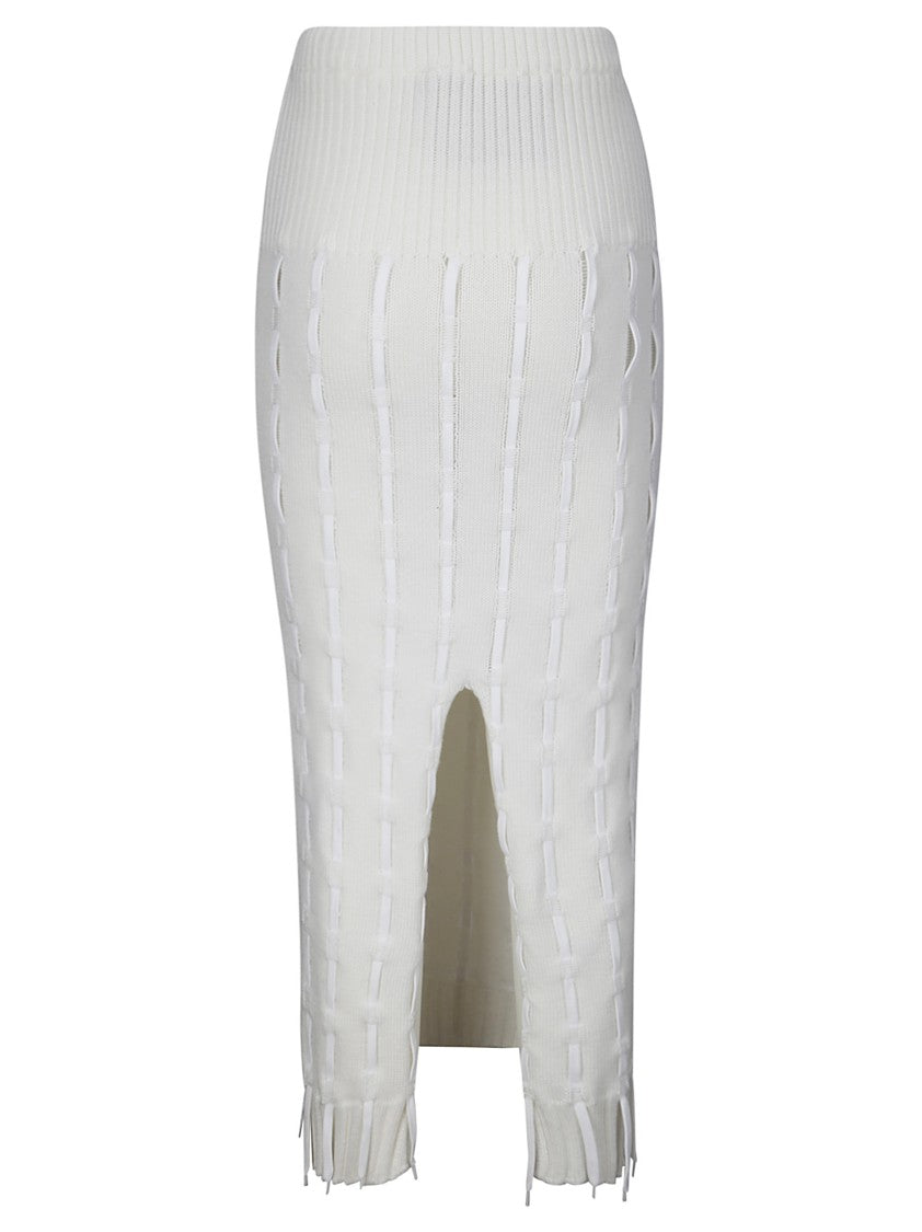 Institution Elegant High-Waisted Wool Skirt