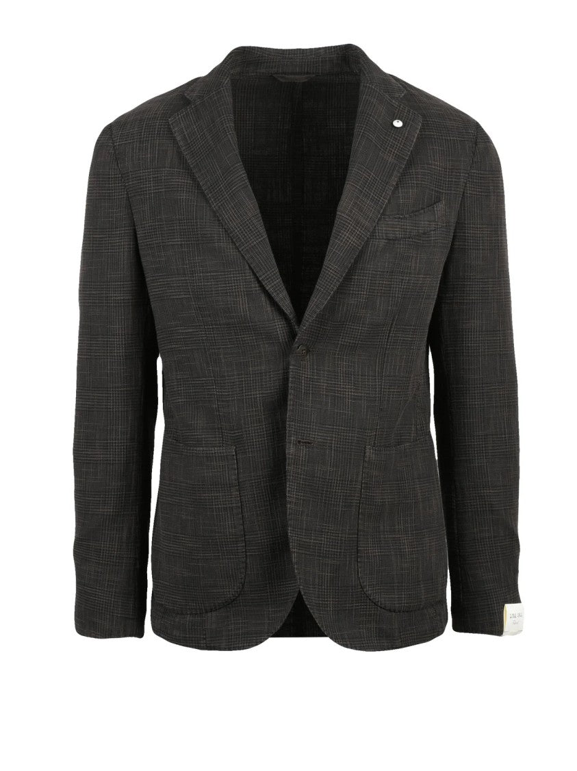 L.B.M. 1911 Brown Cotton Silk Rounded Jacket