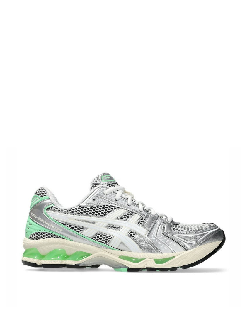 Asics White Gel-Kayano 14 Textile Metallic Sneakers