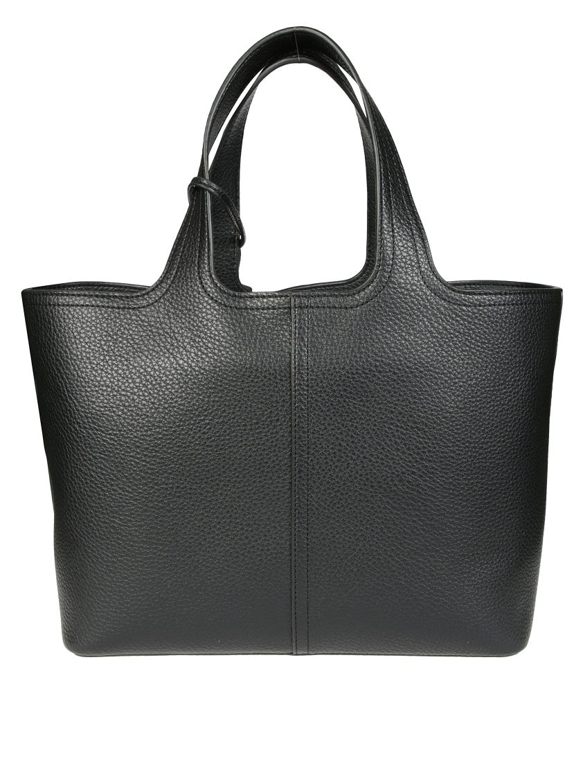 Elisabetta Franchi Textured Black Tote Bag