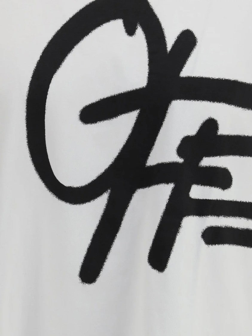 Off-White Contrast Logo Print Cotton T-Shirt