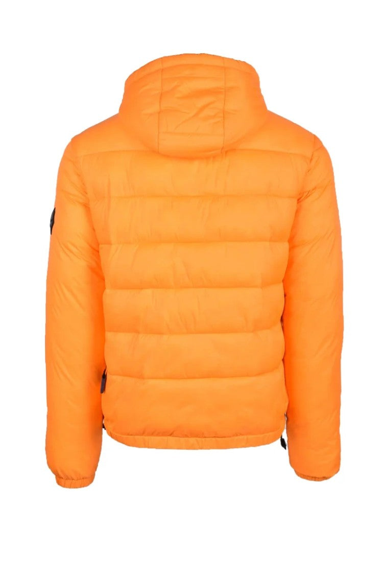 Kejo Orange Hooded Polyamide Down Jacket