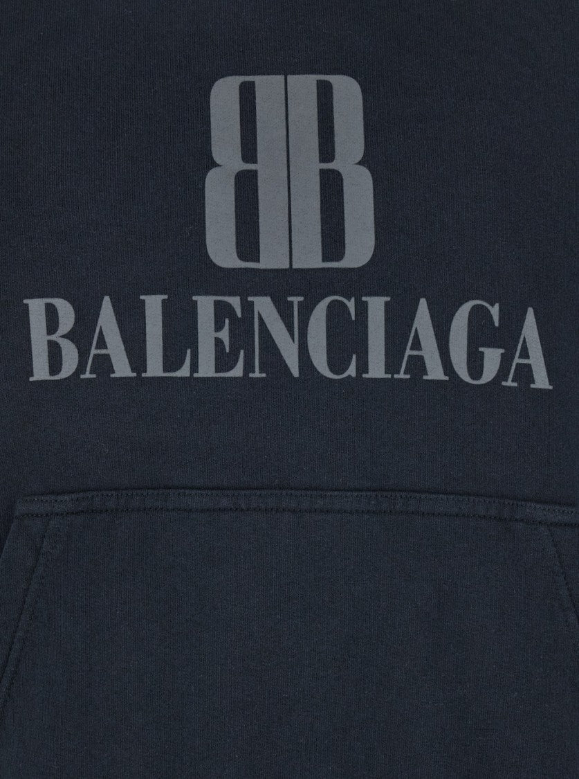 Balenciaga Black Hoodie With Fixed Hood