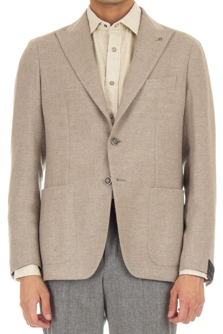 Tagliatore Montecarlo Wool Diagonal Jacket