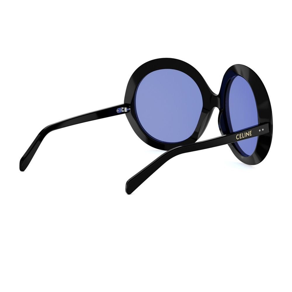 Celine Black Cl40345i Disc Round Acetate Sunglasses