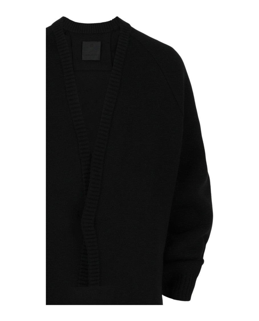 Givenchy Striped-Trim U-Lock Cardigan