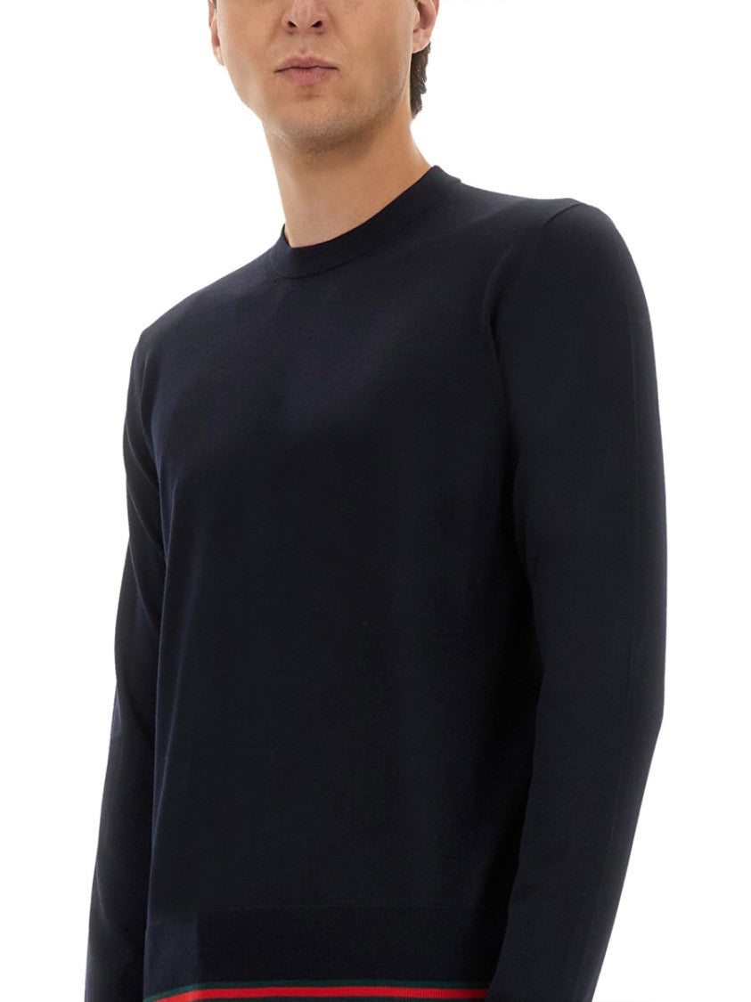 Gucci Web Pattern Sweater With Subtle Accents