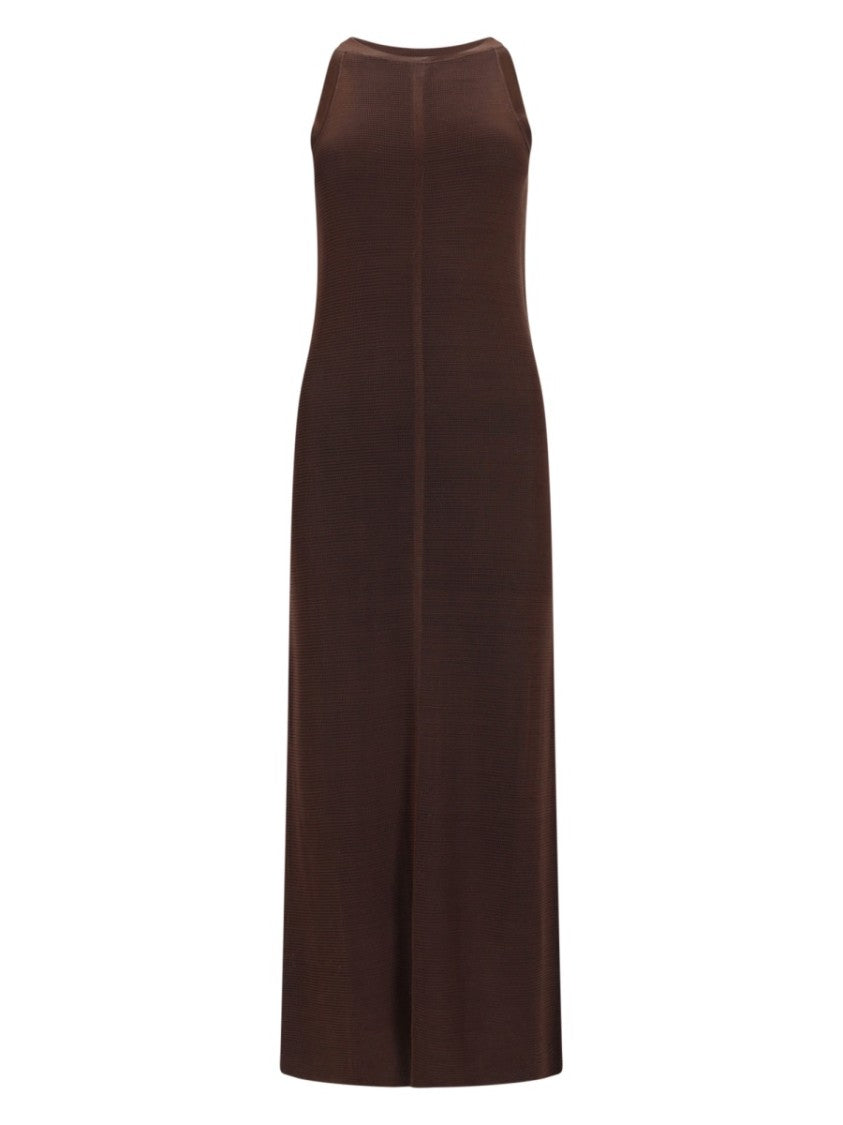 Loulou De Saison Neutrals Pablo Minimalist Viscose Midi Dress