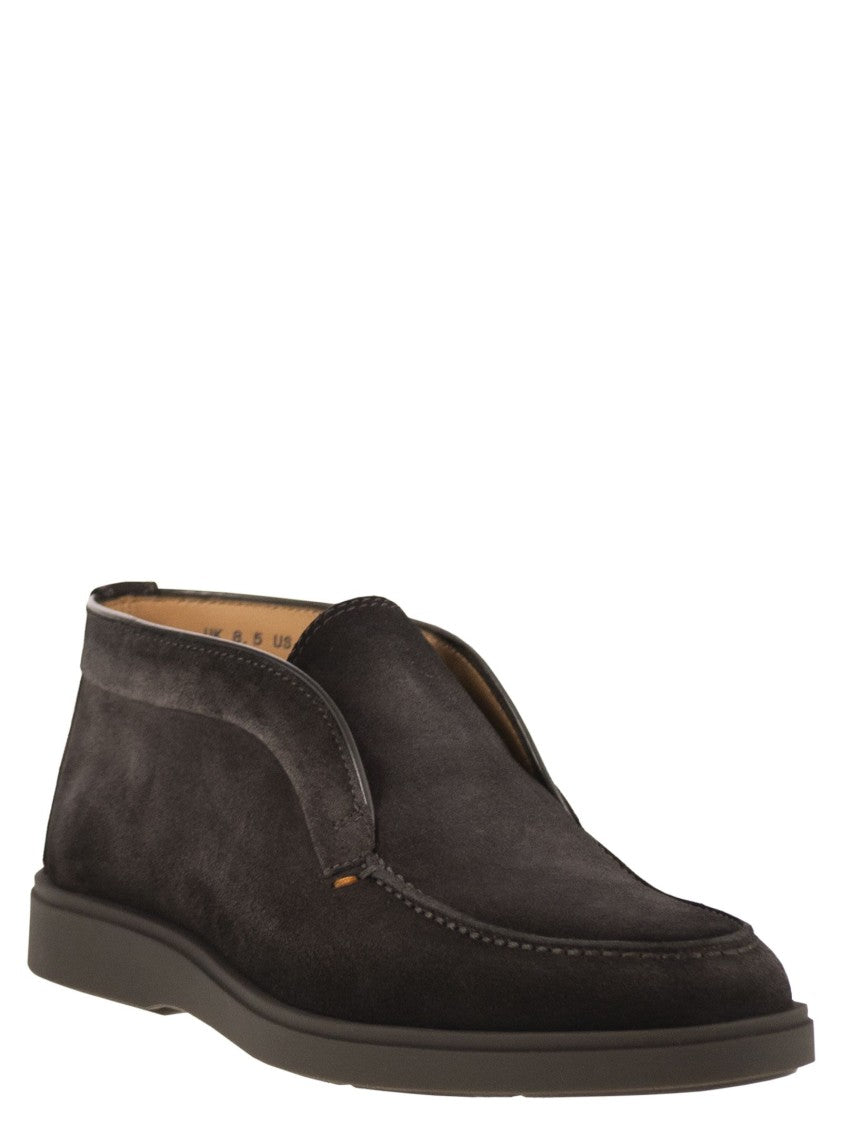 Santoni Suede Leather Desert Boot