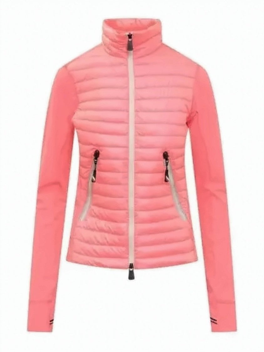 Moncler Short Padded Jacket With Quilted Panels And Contrasting Trims