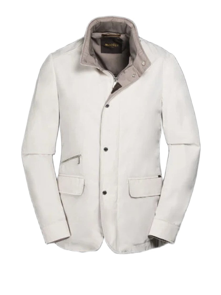Moorer Modern Field Jacket With Detachable Hood And Concealed Zip
