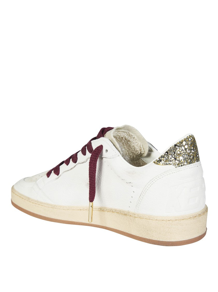 Golden Goose White Leather Leopard Suede Star Sneakers