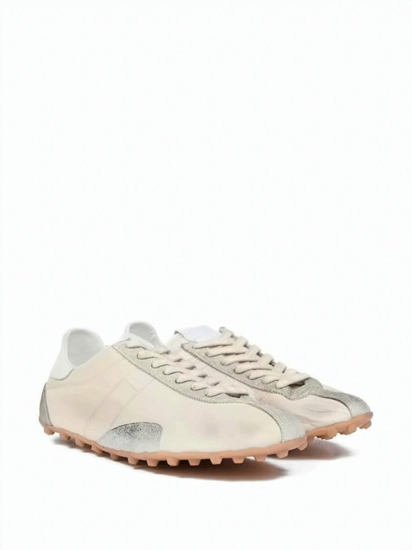Maison Margiela Low-Profile Sneakers With Suede Accents And Textured Sole