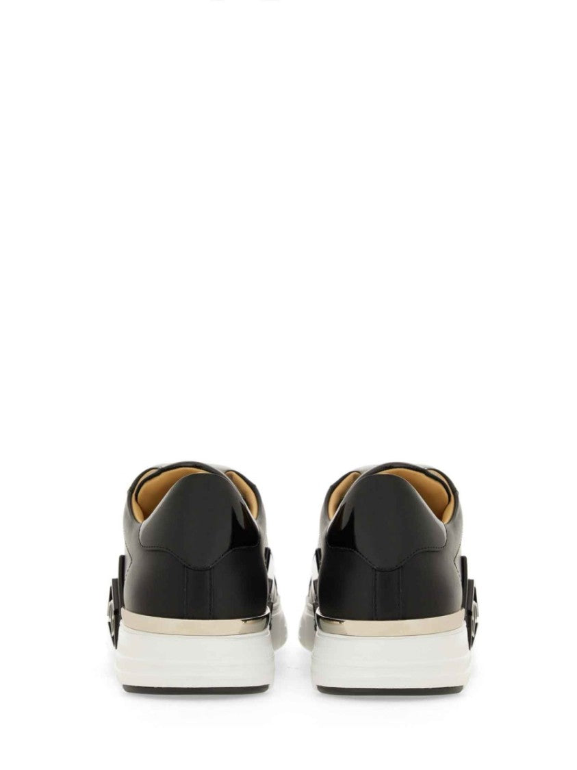 Philipp Plein Black Calf Leather Sneakers