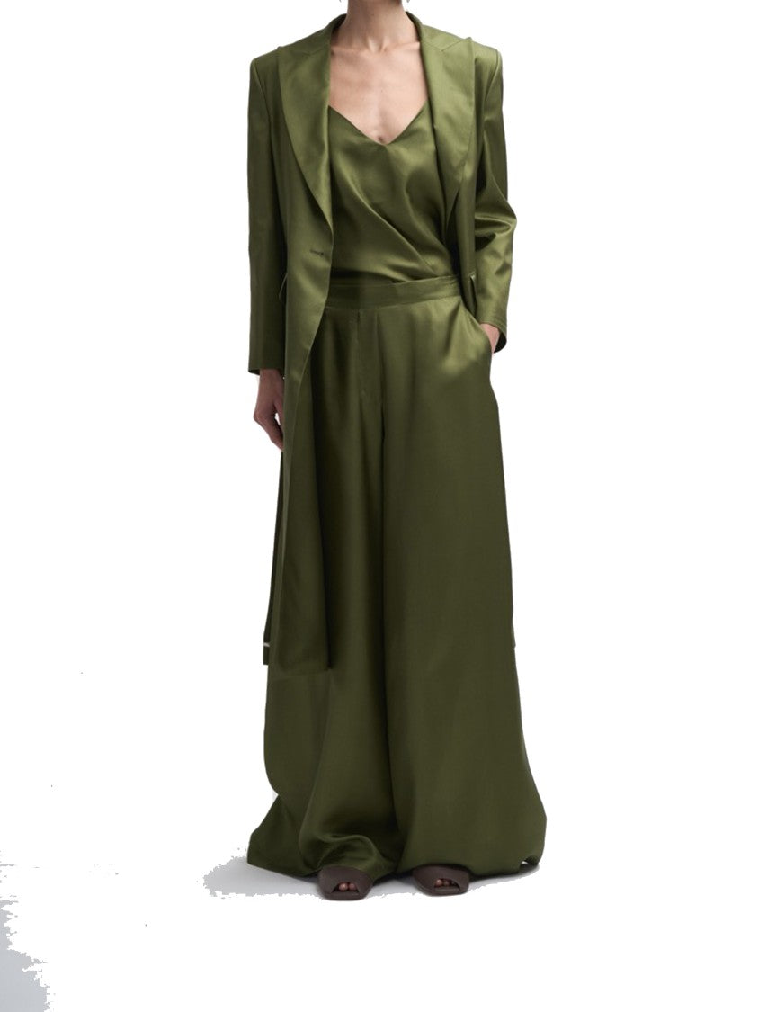 Co.Go Black Silk Wide Pants