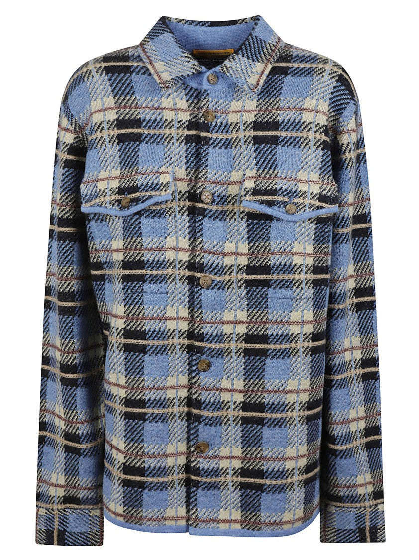 Guest In Residence Plaid Flap Pocket Cashmere Shirt
