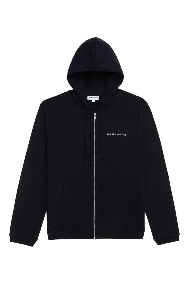 Les Benjamins Zip-Up Hoodie With Adjustable Drawstring