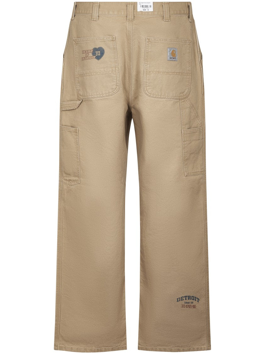 Carhartt Wip Relaxed Fit Wide Leg Trousers In Durable Organic Cotton Canvas