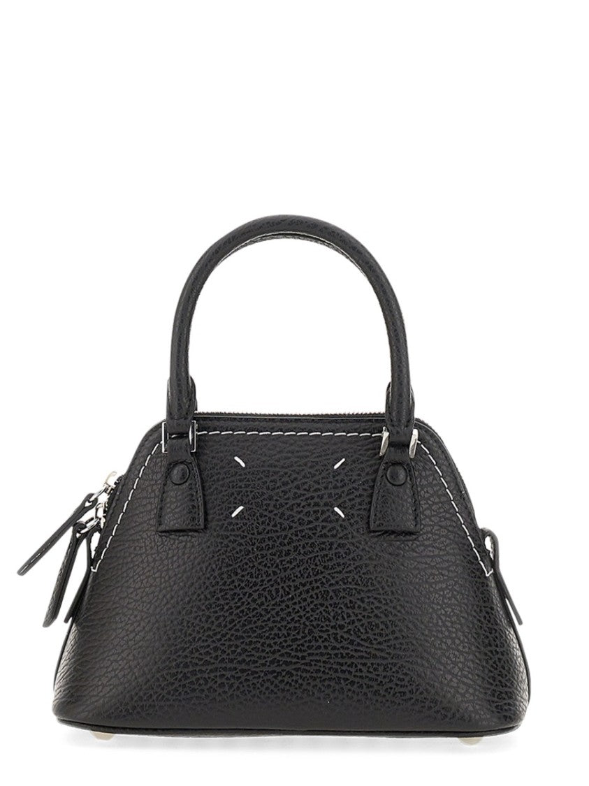 Maison Margiela Structured Textured Handbag With Detachable Chain Strap
