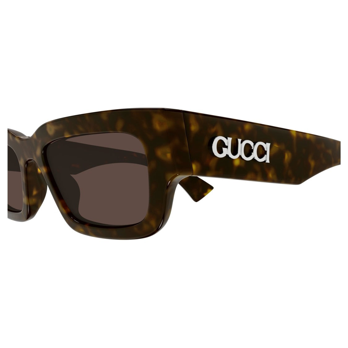 Gucci Gg1838s Rectangular Tortoiseshell Acetate Sunglasses