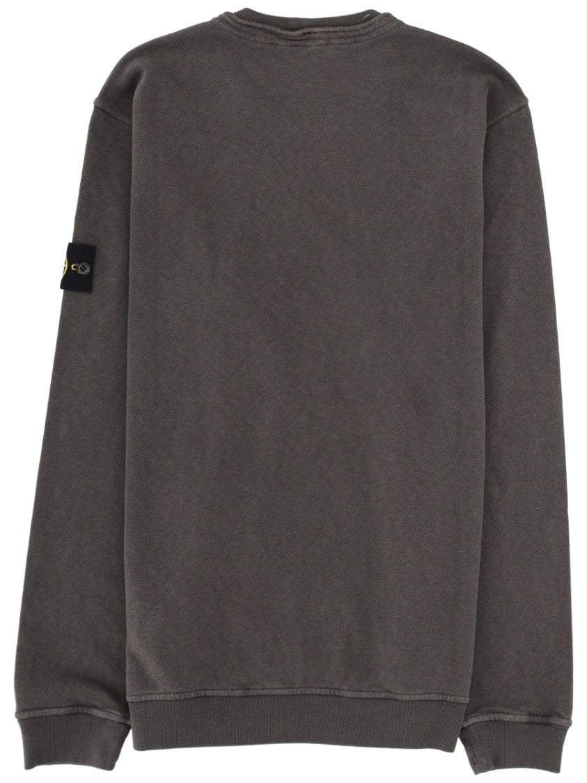 Stone Island Washed Faded Left Sleeve Patch Sweater