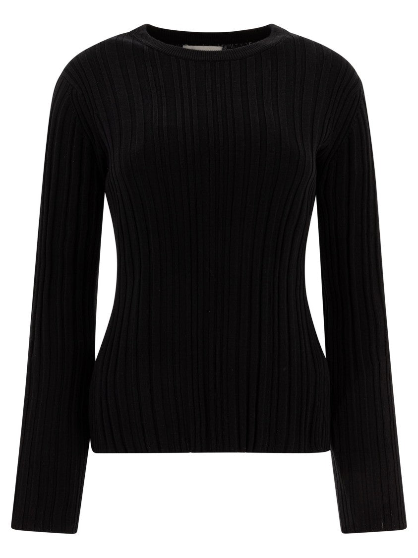 Loulou Studio Fitted Long-Sleeved T-Shirt With Ribbed Texture