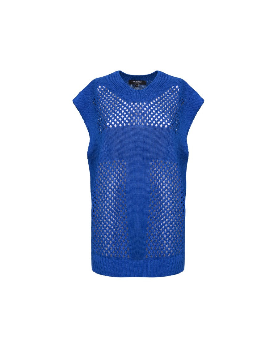 Takaturna Sapphire Knit Vest With Breathable Design
