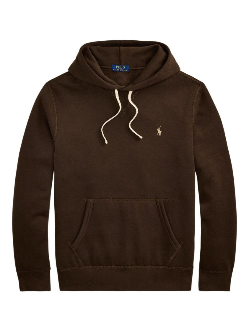 Polo Ralph Lauren Relaxed Fit Brown Sweatshirt With Embroidered Logo