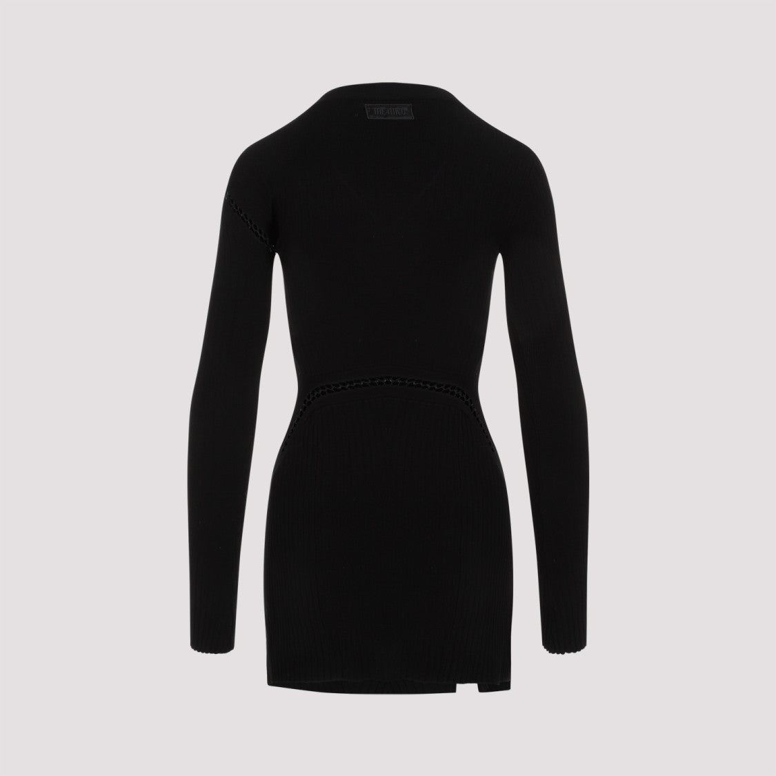 The Attico Black Viscose Mini Dress