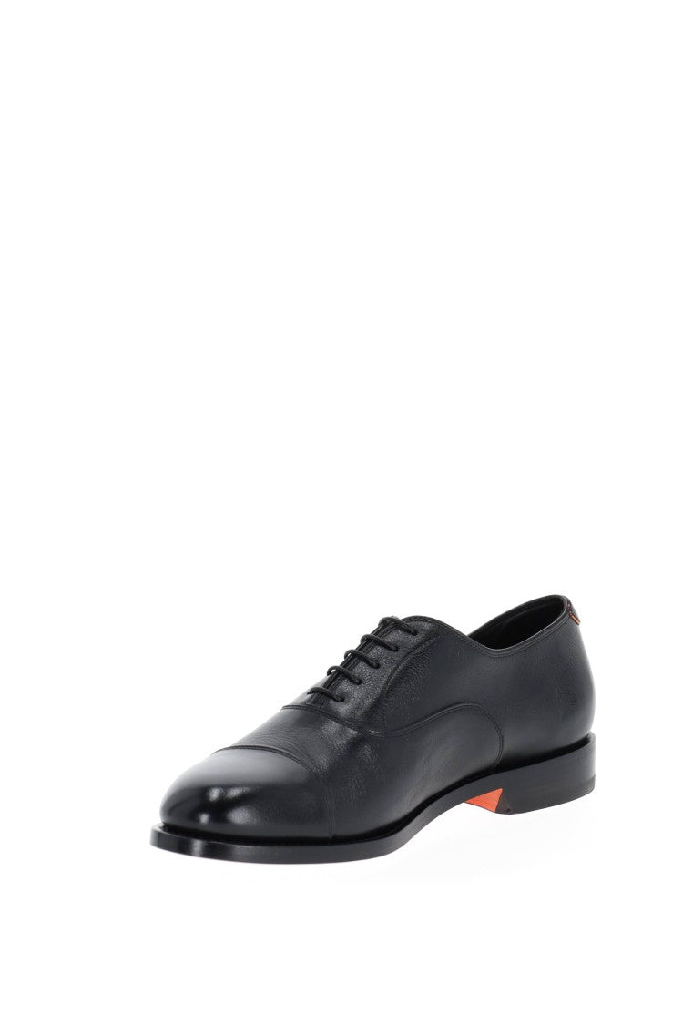 Santoni Goodyear Leather Lace-Up Shoes