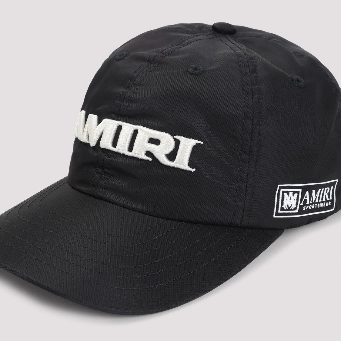 Amiri Black Nylon Cap With Structured Design