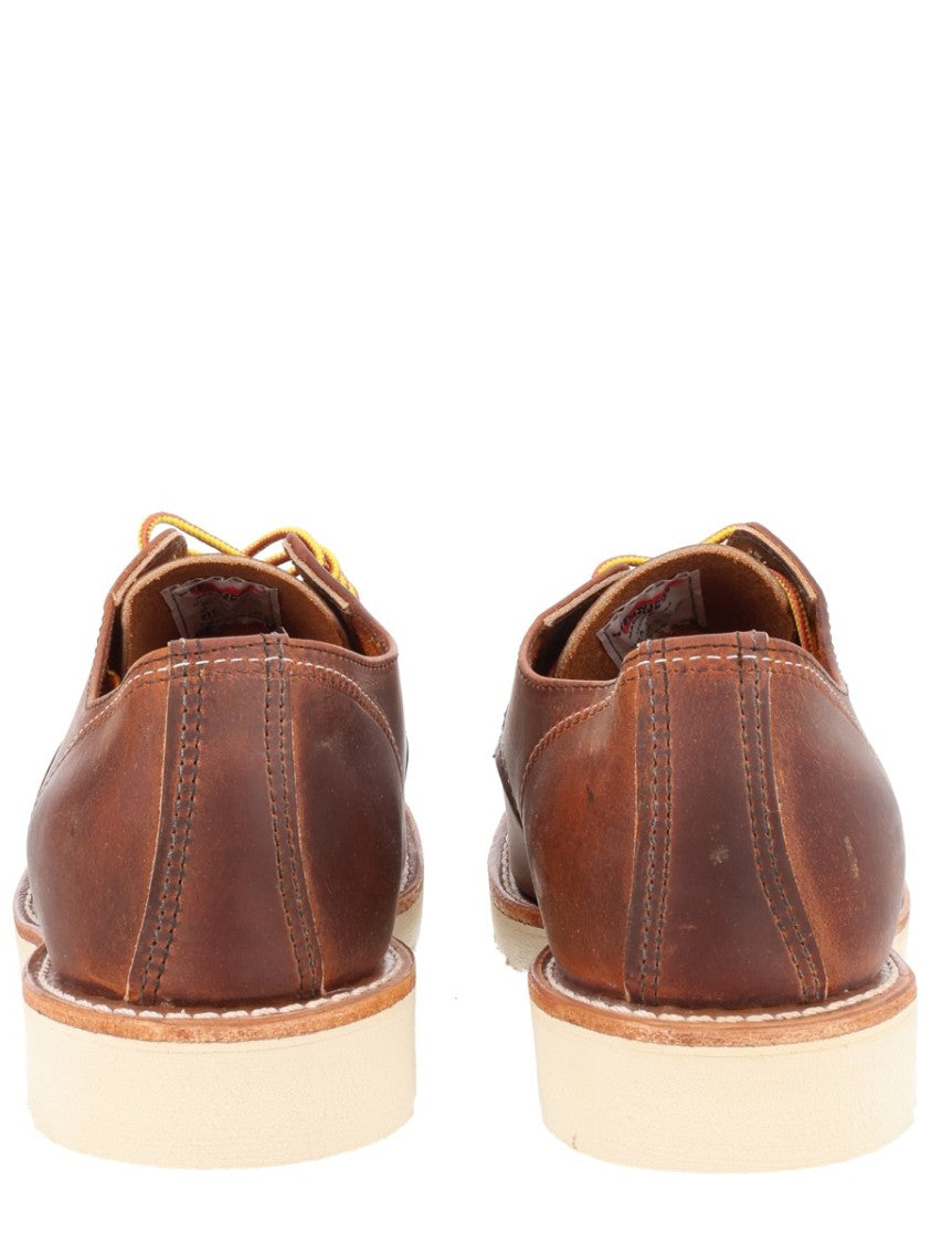 Red Wing Brown Shop Moc Oxford Stitching Leather Lace-Up